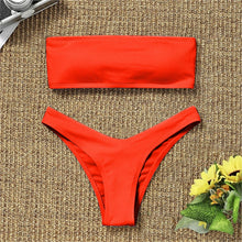 将图片加载到图库查看器,Women's Bikini High Waist Tummy Control Two Piece Swimsuit Swimwear Girl Beach Bathing Suit Woman Fashion Swimwear Padded High Waist Cheeky Bathing Suit