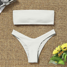 将图片加载到图库查看器,Women's Bikini High Waist Tummy Control Two Piece Swimsuit Swimwear Girl Beach Bathing Suit Woman Fashion Swimwear Padded High Waist Cheeky Bathing Suit