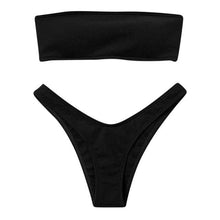 将图片加载到图库查看器,Women's Bikini High Waist Tummy Control Two Piece Swimsuit Swimwear Girl Beach Bathing Suit Woman Fashion Swimwear Padded High Waist Cheeky Bathing Suit
