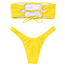 将图片加载到图库查看器,Women's Bikini High Waist Tummy Control Two Piece Swimsuit Swimwear Girl Beach Bathing Suit Woman Fashion Swimwear Padded High Waist Cheeky Bathing Suit