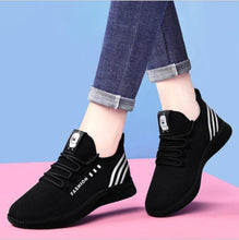 将图片加载到图库查看器,Women's Breathable Non-slip Platform Fashion Autumn New Casual Running Shoes Black Sneakers Lightweight Mesh Tennis Sneaker Fashion Athletic Walking Shoes