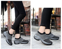 将图片加载到图库查看器,Women's Casual Chunky Sneakers Platform Walking Shoes Fashion Knited Casual Walking Shoes Sock Sneakers Slip On Mesh Air Cushion Comfortable Easy Shoes