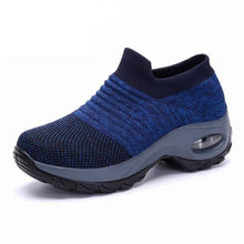 将图片加载到图库查看器,Women's Casual Chunky Sneakers Platform Walking Shoes Fashion Knited Casual Walking Shoes Sock Sneakers Slip On Mesh Air Cushion Comfortable Easy Shoes