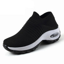 将图片加载到图库查看器,Women's Casual Chunky Sneakers Platform Walking Shoes Fashion Knited Casual Walking Shoes Sock Sneakers Slip On Mesh Air Cushion Comfortable Easy Shoes