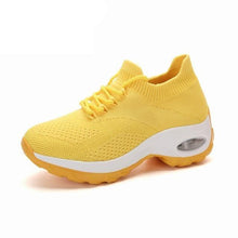 将图片加载到图库查看器,Women's Casual Chunky Sneakers Platform Walking Shoes Fashion Knited Casual Walking Shoes Sock Sneakers Slip On Mesh Air Cushion Comfortable Easy Shoes
