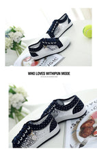 Load image into Gallery viewer, Women's Casual Shoes Summer Fashion Low Top Women's Sneakers Breathable Mesh Low Casual Canvas Shoes Lace-up Classic Shoes Comfortable Tennis Shoes For Walking