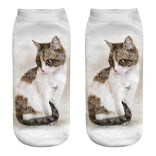 Load image into Gallery viewer, Women's Funny Animal Cute 3D Print Kitten Socks Women Ankle Socks Unisex Socks Fashion Socks Cartoon Cat Fashion Style Casual Boat Socks For Men And Women
