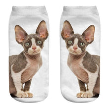 Load image into Gallery viewer, Women's Funny Animal Cute 3D Print Kitten Socks Women Ankle Socks Unisex Socks Fashion Socks Cartoon Cat Fashion Style Casual Boat Socks For Men And Women