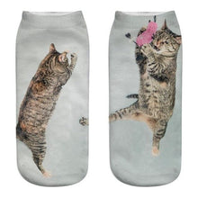 Load image into Gallery viewer, Women's Funny Animal Cute 3D Print Kitten Socks Women Ankle Socks Unisex Socks Fashion Socks Cartoon Cat Fashion Style Casual Boat Socks For Men And Women