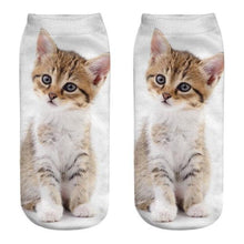 Load image into Gallery viewer, Women's Funny Animal Cute 3D Print Kitten Socks Women Ankle Socks Unisex Socks Fashion Socks Cartoon Cat Fashion Style Casual Boat Socks For Men And Women