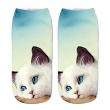 Load image into Gallery viewer, Women's Funny Animal Cute 3D Print Kitten Socks Women Ankle Socks Unisex Socks Fashion Socks Cartoon Cat Fashion Style Casual Boat Socks For Men And Women