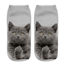 Load image into Gallery viewer, Women's Funny Animal Cute 3D Print Kitten Socks Women Ankle Socks Unisex Socks Fashion Socks Cartoon Cat Fashion Style Casual Boat Socks For Men And Women