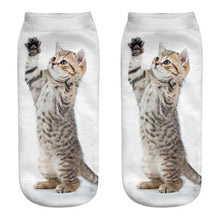 Load image into Gallery viewer, Women's Funny Animal Cute 3D Print Kitten Socks Women Ankle Socks Unisex Socks Fashion Socks Cartoon Cat Fashion Style Casual Boat Socks For Men And Women