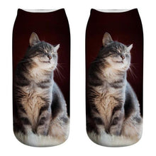 Load image into Gallery viewer, Women's Funny Animal Cute 3D Print Kitten Socks Women Ankle Socks Unisex Socks Fashion Socks Cartoon Cat Fashion Style Casual Boat Socks For Men And Women