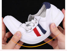 Load image into Gallery viewer, Women's Genuine Leather Sneakers Women Casual Fashionable Sports Shoes Vulcanized Woman White Flat White Sneakers Leather Casual Shoes White Tennis Sneakers