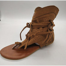 Load image into Gallery viewer, Women's Sandals Retro Ladies Flip Flops Clip Toe Vintage Black Boots Casual Fashion Summer Woman Clip Toe Vintage Boots Casual Tassel Rome Fashion Summer Comfortable Woman Shoes