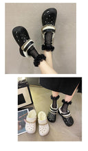 将图片加载到图库查看器,Women's Slippers Summer New Thick Soles Fashion Leather Shoes Flip Flops Women Clogs Winter Slippers Arch Support House Slippers Slip On Garden Shoes Warm Home Shoes