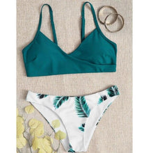 将图片加载到图库查看器,Women's Swimsuit Bikini Swimwear Floral Random Print Bikini Set Push-Up Bikinis Swim Suit Female Beachwear Swim Women Swimsuits Halter Push Up Bikini Two Piece Bathing Suits For Women