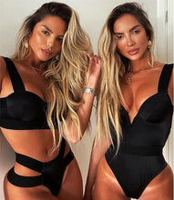 将图片加载到图库查看器,Women's Swimsuits Swimwear Patchwork Bikini Woman Push up Bikinis Swimsuit Bathing Suits Women Rave Neon Patchwork Bikini Swimsuit 2 Piece Cutout Molded Push Up Bathing Suit
