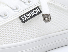将图片加载到图库查看器,Women's White Casual Sneakers Spring Summer Breathable Flats Solid Color Mesh Shoes Fashion White Flat Sneakers Women Workout Tennis Walking Gym Fashion Sneakers