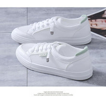 将图片加载到图库查看器,Women's White Casual Sneakers Spring Summer Breathable Flats Solid Color Mesh Shoes Fashion White Flat Sneakers Women Workout Tennis Walking Gym Fashion Sneakers