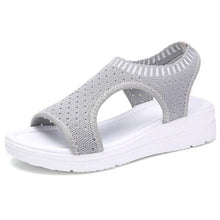 将图片加载到图库查看器,Women Sandals Breathable Comfort Walking Shoes Heels Summer Platform Sandal Casual Comfortable Sandals For Women Ankle Elastic Lightweight Soft Modern Beach Sandals
