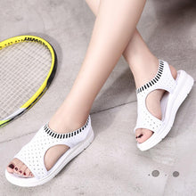 将图片加载到图库查看器,Women Sandals Breathable Comfort Walking Shoes Heels Summer Platform Sandal Casual Comfortable Sandals For Women Ankle Elastic Lightweight Soft Modern Beach Sandals