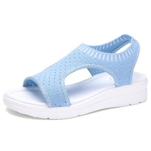 将图片加载到图库查看器,Women Sandals Breathable Comfort Walking Shoes Heels Summer Platform Sandal Casual Comfortable Sandals For Women Ankle Elastic Lightweight Soft Modern Beach Sandals