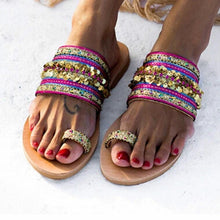 将图片加载到图库查看器,Women Sandals Flip-Flops Handmade Style Flip Flop Sandals Streetwear Fashion Shoes Women Flat Clip Toe Casual Floral Beach Flip Flop Comfy Shoes Summer Elegant Toe Ring Sandals