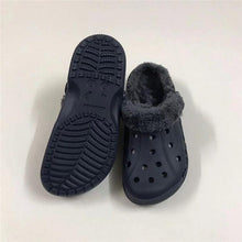 Load image into Gallery viewer, Women Sandals Winter Hole Slippers Outside Shoes For Women Slippers For Home Men's and Women's Classic Lined Clog Warm And Fuzzy Slippers Fur Lined Clogs Winter Garden Shoes Warm House Slippers
