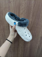 Load image into Gallery viewer, Women Sandals Winter Hole Slippers Outside Shoes For Women Slippers For Home Men's and Women's Classic Lined Clog Warm And Fuzzy Slippers Fur Lined Clogs Winter Garden Shoes Warm House Slippers
