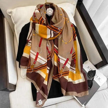 Load image into Gallery viewer, Women Scarf Leopard Print Cotton Large Size Scarfs For Winter Shawls Winter Warm Casual Wear For Women Lovely Floral Tassel Cotton ab Shawls Lady Silk Wraps Scarves