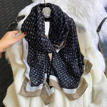 Load image into Gallery viewer, Women Scarf Leopard Print Cotton Large Size Scarfs For Winter Shawls Winter Warm Casual Wear For Women Lovely Floral Tassel Cotton ab Shawls Lady Silk Wraps Scarves