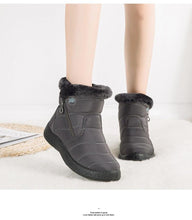 Load image into Gallery viewer, Women Snow Boots Warm Short Fur Plush Winter Ankle Boots Zip Comfort Warm Shoes Anti-Slip Fur Lined Ankle Short Boots Waterproof Slip On Outdoor Lightweight Shoes