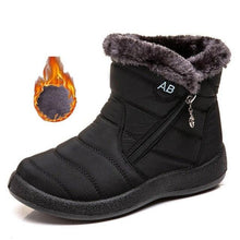 Load image into Gallery viewer, Women Snow Boots Warm Short Fur Plush Winter Ankle Boots Zip Comfort Warm Shoes Anti-Slip Fur Lined Ankle Short Boots Waterproof Slip On Outdoor Lightweight Shoes