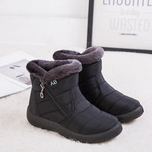 Load image into Gallery viewer, Women Snow Boots Warm Short Fur Plush Winter Ankle Boots Zip Comfort Warm Shoes Anti-Slip Fur Lined Ankle Short Boots Waterproof Slip On Outdoor Lightweight Shoes