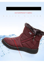 Load image into Gallery viewer, Women Snow Boots Warm Short Fur Plush Winter Ankle Boots Zip Comfort Warm Shoes Anti-Slip Fur Lined Ankle Short Boots Waterproof Slip On Outdoor Lightweight Shoes