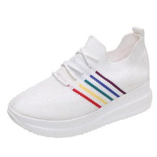 Load image into Gallery viewer, Women Sport Elegant Sneakers Platform Shoes Flats Solid Casual Spring Summer New Fashion Women's Vulcanized Running Sneakers Walking Tennis Shoes Lightweight Breathable Design