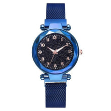 Load image into Gallery viewer, Women Starry Sky Clock Luxury Women Watches Fashion Diamond Quartz Wristwatches Women's Fashion Starry Sky Watch Luxury Analog Stardust Watches For Girls Casual Luminous Ladies Wrist Watch With Stainless Steel Mesh Band Dress Watch