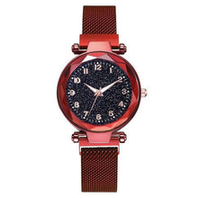 Load image into Gallery viewer, Women Starry Sky Clock Luxury Women Watches Fashion Diamond Quartz Wristwatches Women's Fashion Starry Sky Watch Luxury Analog Stardust Watches For Girls Casual Luminous Ladies Wrist Watch With Stainless Steel Mesh Band Dress Watch