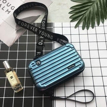 Load image into Gallery viewer, Women Suitcase Box Shape Crossbody Shoulder Bag Letter Band Travel Carrying