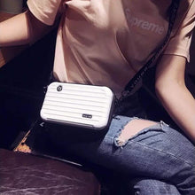 Load image into Gallery viewer, Women Suitcase Box Shape Crossbody Shoulder Bag Letter Band Travel Carrying