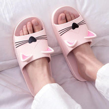 Load image into Gallery viewer, Women Summer Slippers Beach Slide Sandals Cats Flip Flops Soft Sole Comfortable Couple Slippers For Women Quick Drying Bathroom Slippers Pillow Slides Non Slip Soft Thick Sole Open Toe Soft Slippers