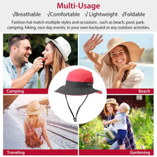 将图片加载到图库查看器,Women Summer Sun Bucket Hats Foldable