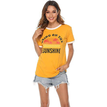 Load image into Gallery viewer, Women Sunshine Graphic Long Sleeves Tees Blouses