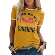 Load image into Gallery viewer, Women Sunshine Graphic Long Sleeves Tees Blouses
