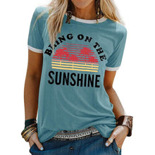 Load image into Gallery viewer, Women Sunshine Graphic Long Sleeves Tees Blouses