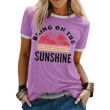 Load image into Gallery viewer, Women Sunshine Graphic Long Sleeves Tees Blouses