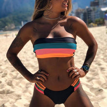将图片加载到图库查看器,Women Swimsuit Bikini Set New Arrival Women Bandage Bathing Suit Female Swimwear Bathing Suits Beach Wear Bikini Sets Striped Swim Beach Wear