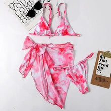 Load image into Gallery viewer, Women Swimsuit High Quality Thong Bikinis Set Swimwear Female Bathing Suit 3 Piece Set Swimsuits